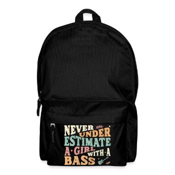 Ne sous-estime jamais une fille avec une basse - Sac à dos - noir - Devant