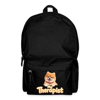 Zwergspitz My Therapist - Rucksack - Schwarz - Vorne