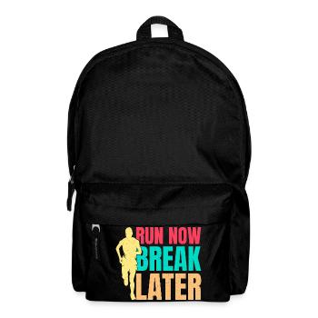 Courir Courir Maintenant Break Plus tard Marathonien - Sac à dos - noir - Devant
