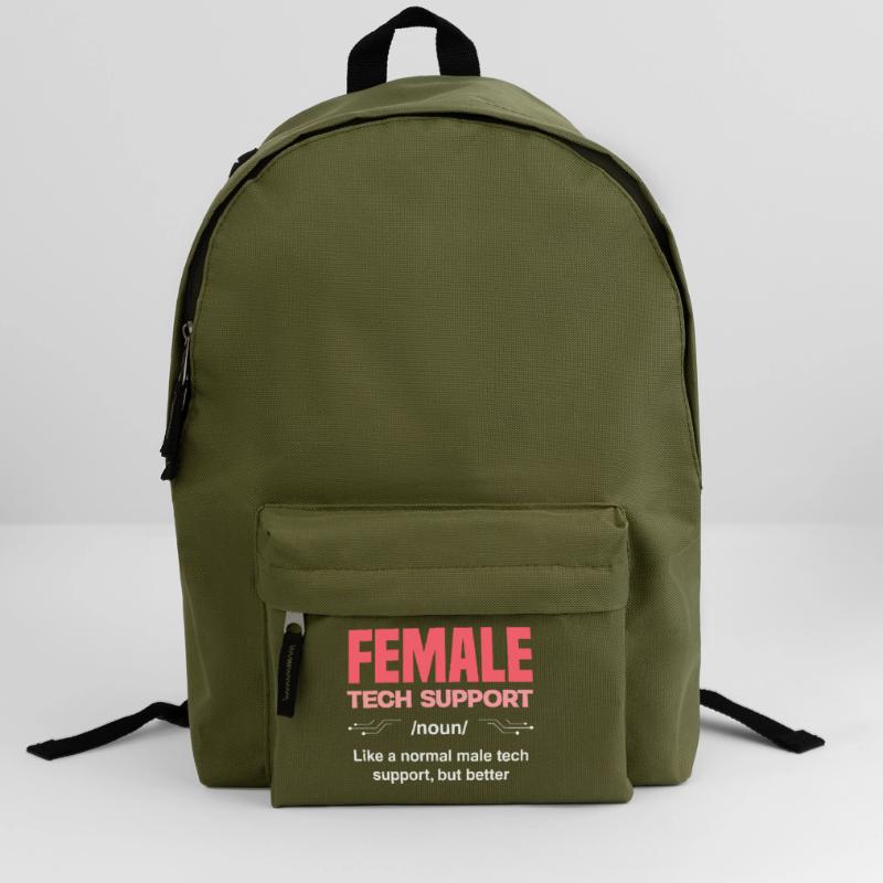 Tech Support Frau Definition IT Admin Computer Rucksack