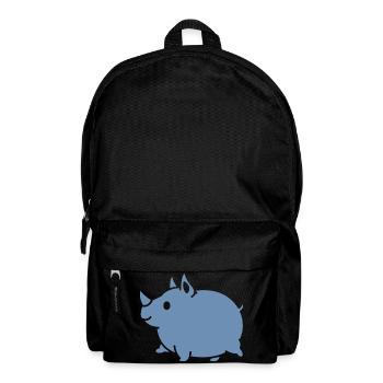  Nashorn süß Cartoon Silhouette - Rucksack - Schwarz - Vorne