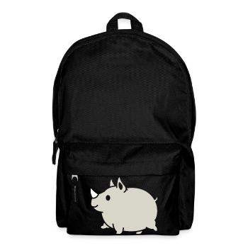 Nashorn süß Cartoon Silhouette - Rucksack - Schwarz - Vorne