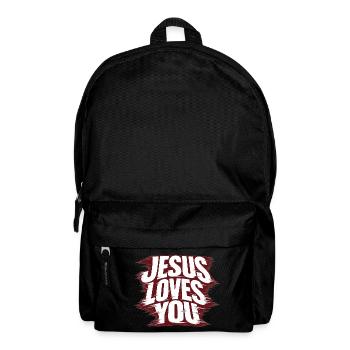 Jesus loves you - Rucksack - Schwarz - Vorne
