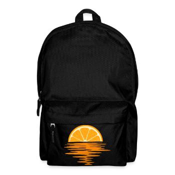Orange Sunset Ocean Minimal Summer Beach - Sac à dos - noir - Devant