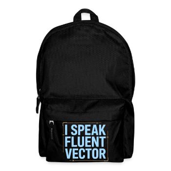 Logo Designer I Speak Fluent Vector Graphic Artist - Backpack - black - Front