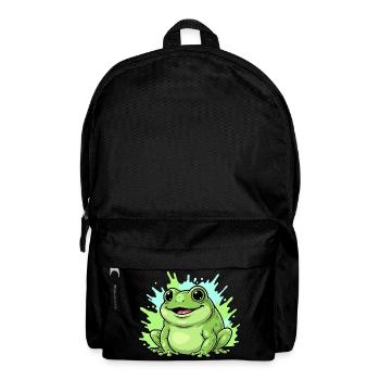 Grenouille avec fond de taches de peinture - Sac à dos - noir - Devant
