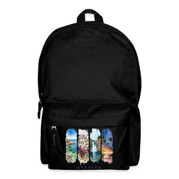 Antalya Design – Motif des vacances d’été en Turquie - Sac à dos - noir - Devant