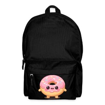 Sourire en Donut Kawaii - Sac à dos - noir - Devant