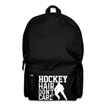 Hockey Hair ist es egal - Rucksack - Schwarz - Vorne