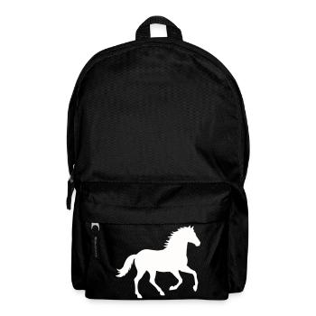 Silhouette eines wilden Pferdes - Rucksack - Schwarz - Vorne