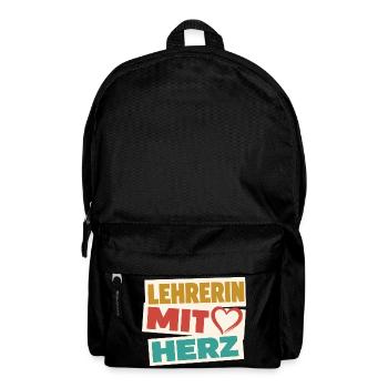 Lehrerin mit Herz!  - Rucksack - Schwarz - Vorne