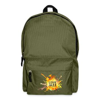 love jazz music concert wind band wind band - Backpack - olive green - Front
