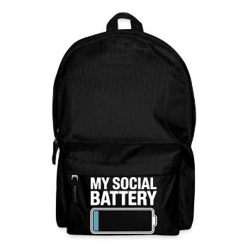 Batterie sociale Introverti Batterie morte - Sac à dos - noir - Devant