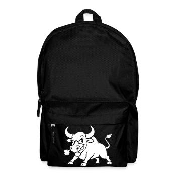 Taureau en colère drôle en colère - Sac à dos - noir - Devant
