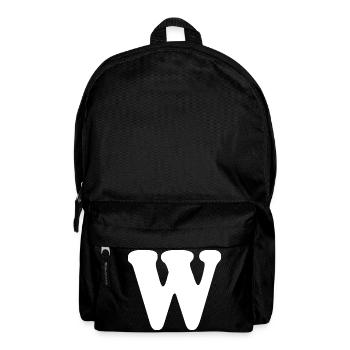 Large W Style Print | Letter W | W Logo - Backpack - black - Front