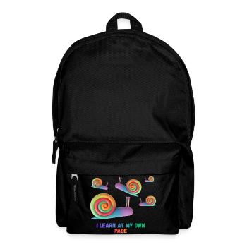 I learn at my own pace - Backpack - black - Front