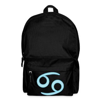 Krebs-Sternzeichen Pastellblau - Rucksack - Schwarz - Vorne