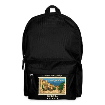 Nordmazedonien Bitola Vintage Reisemarke - Rucksack - Schwarz - Vorne