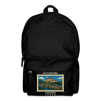 Luxemburg Vianden Vintage Reisemarke - Rucksack - Schwarz - Vorne