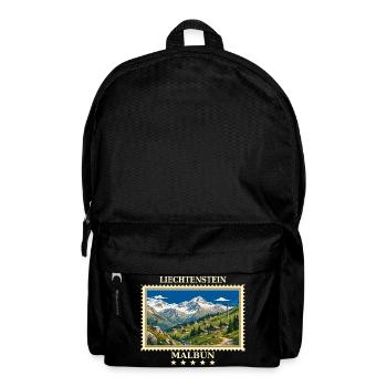 Liechtenstein Malbun Vintage Reisemarke - Rucksack - Schwarz - Vorne