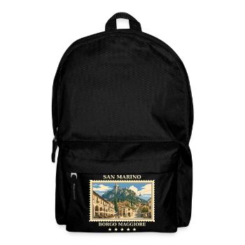 San Marino Borgo Maggiore Vintage Reisemarke - Rucksack - Schwarz - Vorne