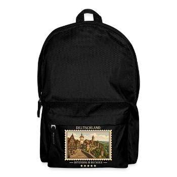 Deutschland Rothenburg ob der Tauber Vintage Reise - Rucksack - Schwarz - Vorne