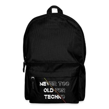 Nie zu alt für die Techno-Rave-Kultur - Rucksack - Schwarz - Vorne