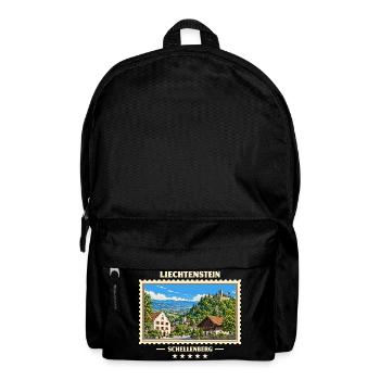 Liechtenstein Schellenberg Vintage Reisemarke - Rucksack - Schwarz - Vorne