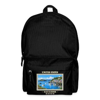 Vereinigte Staaten Bar Harbor Vintage Reisemarke - Rucksack - Schwarz - Vorne