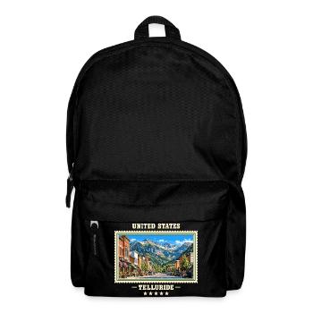 Vereinigte Staaten Telluride Vintage Reisemarke - Rucksack - Schwarz - Vorne