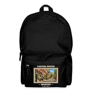 Vereinigte Staaten Boston Vintage Reisemarke - Rucksack - Schwarz - Vorne
