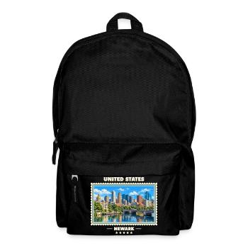 Vereinigte Staaten Newark Vintage Reisemarke - Rucksack - Schwarz - Vorne