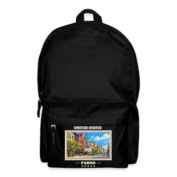 Vereinigte Staaten Fargo Vintage Reisemarke - Rucksack - Schwarz - Vorne