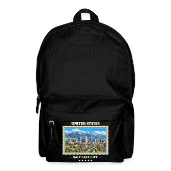 Vereinigte Staaten Salt Lake City Vintage Marke - Rucksack - Schwarz - Vorne