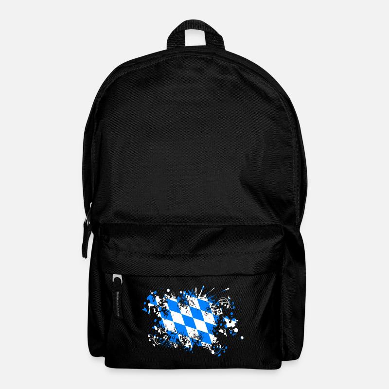 Bayern Flagge Farbklecks Bayrisch Bayer - Rucksack - Schwarz