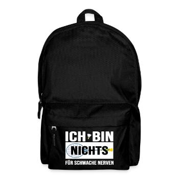 badminton ist nichts für schwache nerven - Rucksack - Schwarz - Vorne