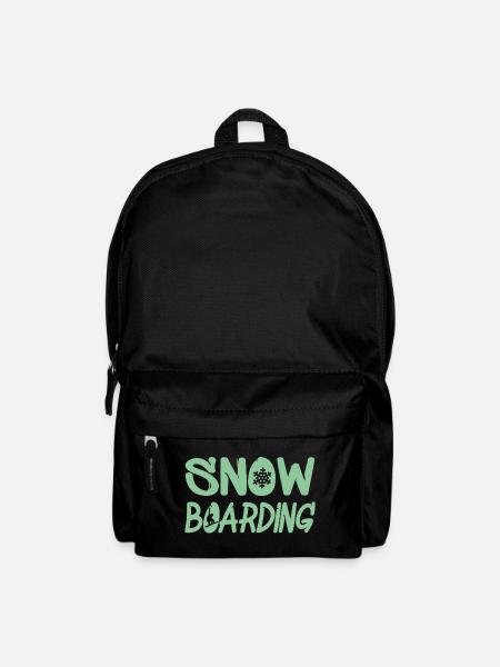 snowboarding schneeflocke - Rucksack - Schwarz