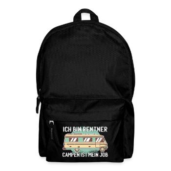ICH BIN RENTNER - CAMPEN IST MEIN JOB - Rucksack - Schwarz - Vorne