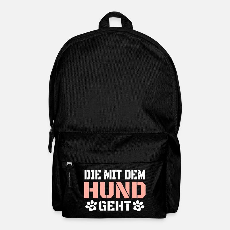 Die mit dem Hund geht - Rucksack - Schwarz