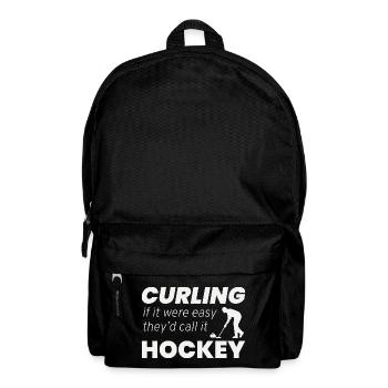 Curling Balai Hiver Sport de glace Curler Hockey - Sac à dos - noir - Devant