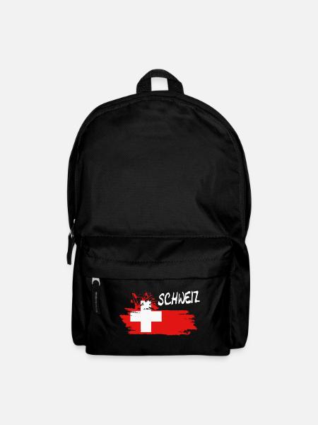 Schweiz Swiss Switzerland - Rucksack - Schwarz