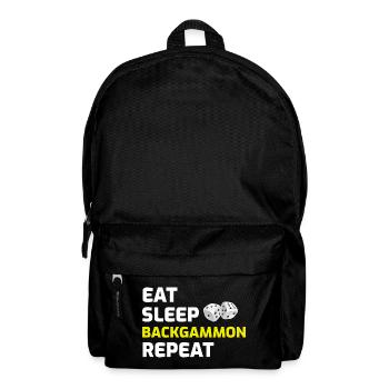 Backgammon Player Board Game Funny Sayings Gift - Backpack - black - Front