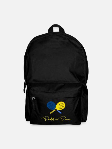 Padeltennis Padel Padelspieler "padel in peace" - Rucksack - Schwarz