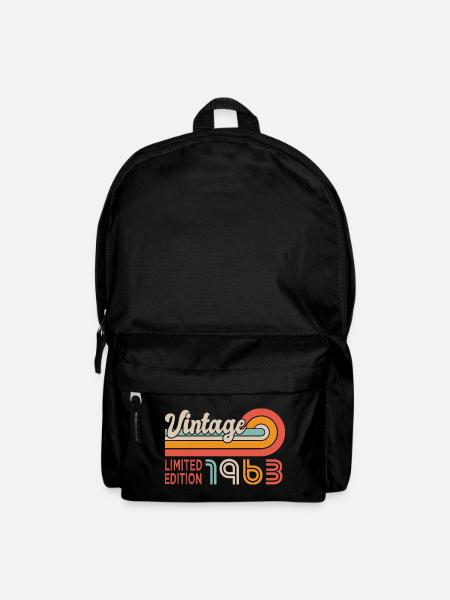 anniversaire 60 ans anniversaire vintage 1963 - Sac à dos - noir