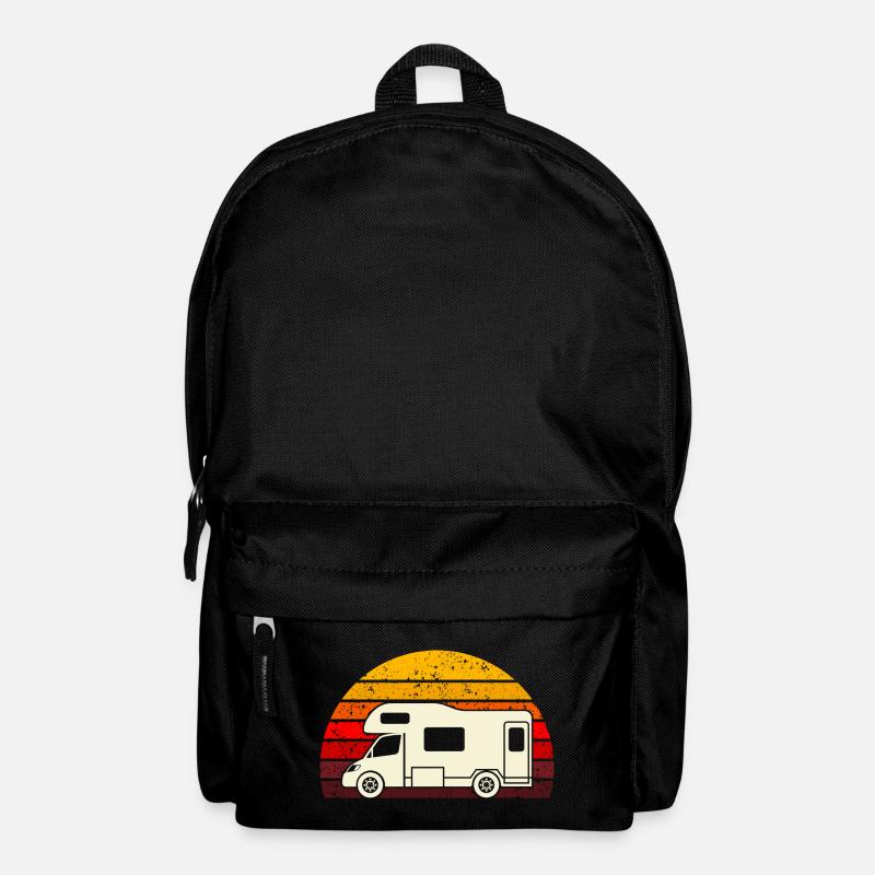 cadeau retro camping car camper - Sac à dos - noir
