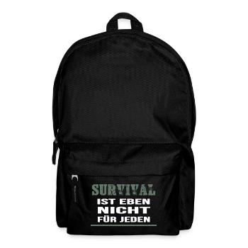 wild Bushcraft outdoor survival Prepper - Rucksack - Schwarz - Vorne