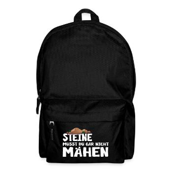Garten Steingarten Gärtner Gartenarbeit - Rucksack - Schwarz - Vorne