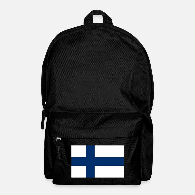 Drapeau national de la Finlande - Sac à dos - noir