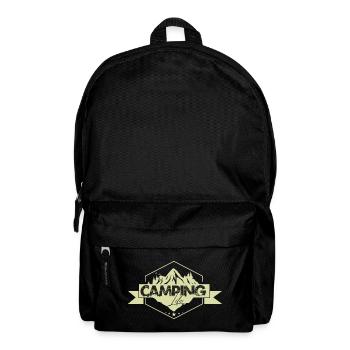 Camping Leben - Rucksack - Schwarz - Vorne