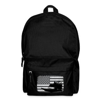 Amerikanische Flagge USA Airboat Fanboat Airboating - Rucksack - Schwarz - Vorne